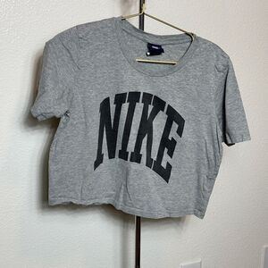 Nike grey crop top M